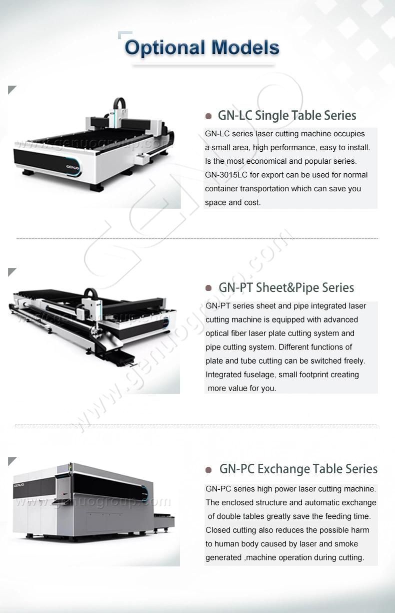 Fiber Laser Cutting Machine for Stainless Steel Sheet Aluminum Plate