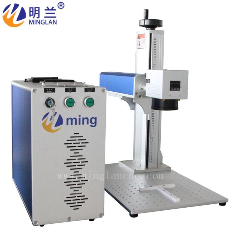 Desktop Fiber Laser Marking Machine Small Portable Metal Plastic Stainless Steel Hardware Laser Engraving Machine Fiber Laser 50W with Rotary