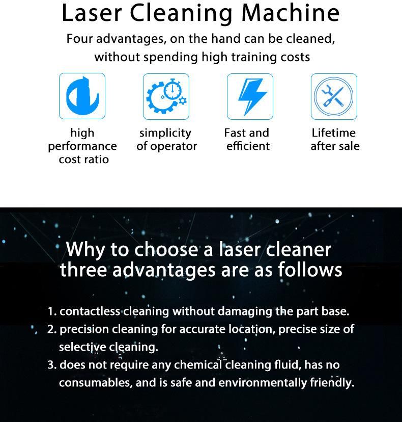 100W Pulse Fiber Handheld Laser Cleaning Machine for Paint and Rust Removal