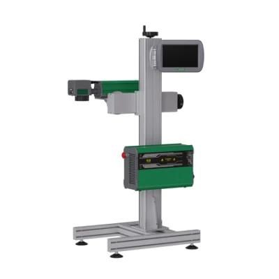 50W Online Flying Type Fiber Laser Printing Marking Machine for Series Number Qr Expiry Date Code