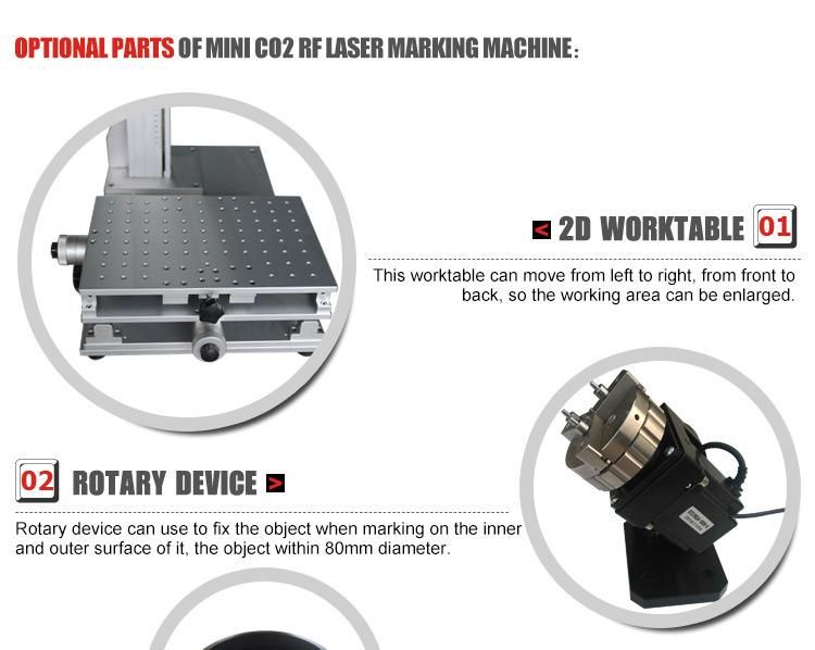 Coherent 30W Logo Wood Paper RF Laser Marking Cutting Machine