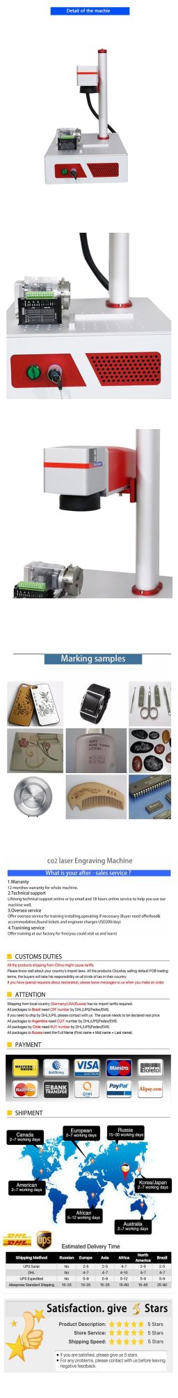 30W 50W Raycus Fiber Laser Marker Rotary Gold Steel Engraving