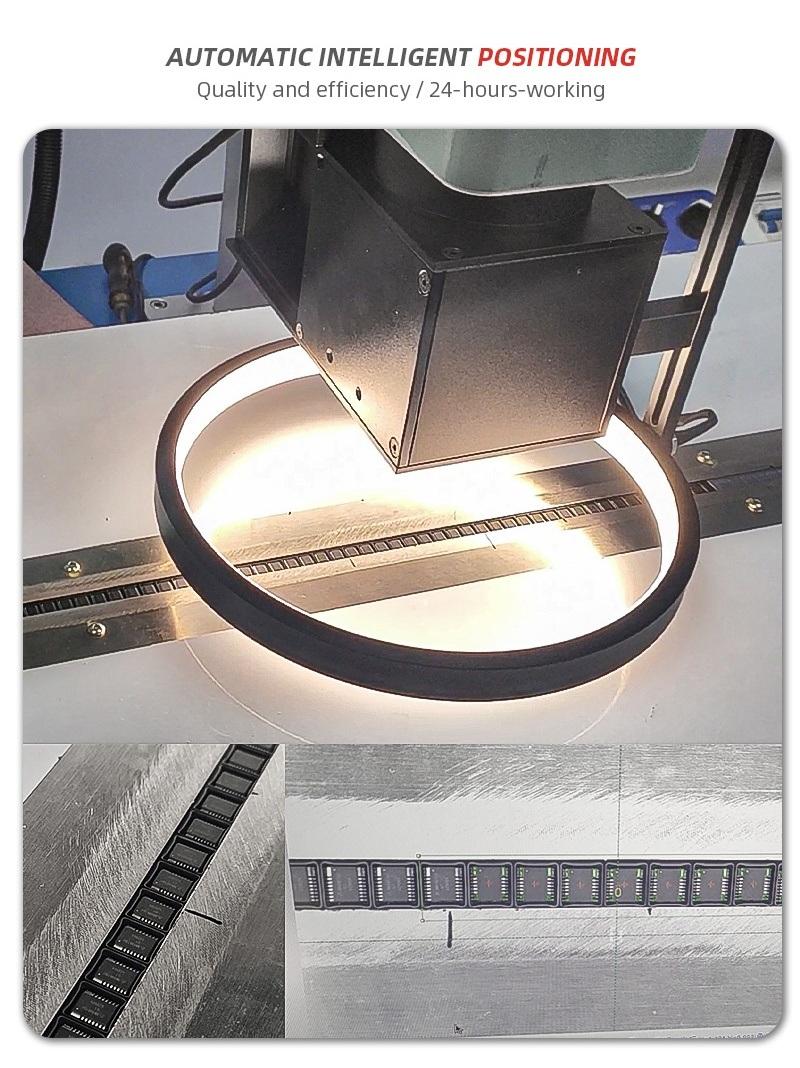 Logo Printing Machine Fiber Laser Marking Machine with CCD and Conveyor