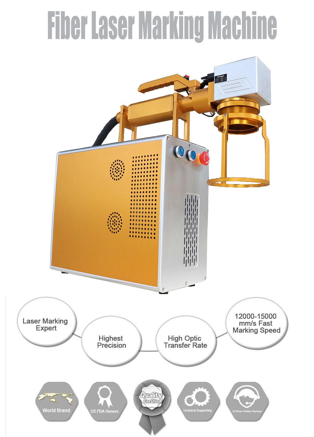 High Performence 10W Mini Handheld Bar Code Fiber Laser Marking Machine