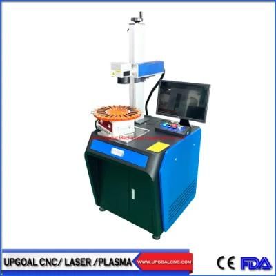 Batch of Pen Logo Fiber Laser Marking Engraving Machine with Rotary Disc &amp; Auto Focusing