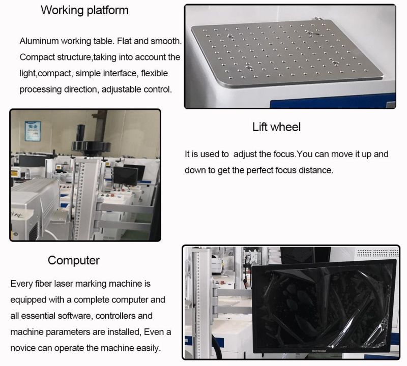 Metal Fiber Laser Marker Laser Marking Engraving Etching Machine for Logo Printing Numbering Plastic