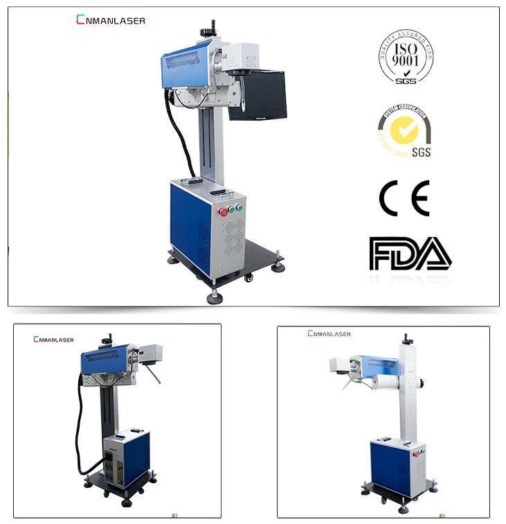 10W 30W Flying CO2 Laser Marking Machine with Ce SGS FDA