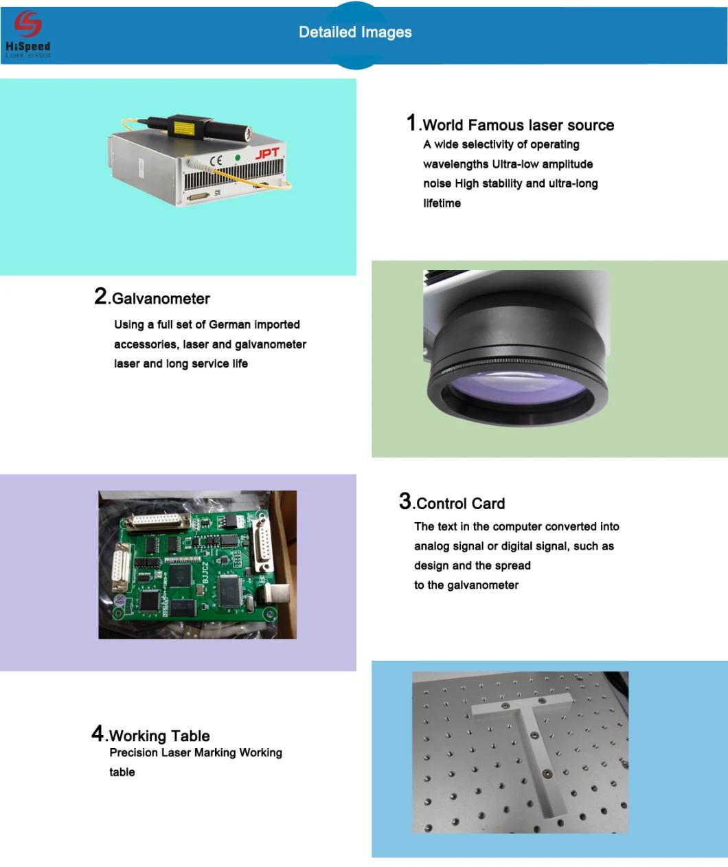 Hispeedlaser Split Type Metal Fiber Laser Marking Machine for Hardware Accessories