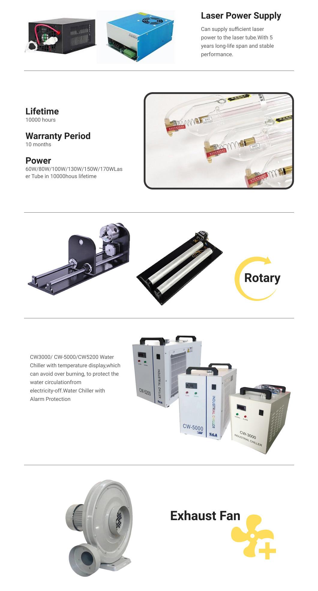 1390 1325 Plastic Letters CO2 CNC Laser Cutting and Engraving Machine Rotary