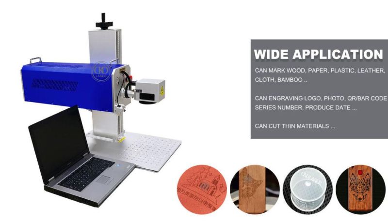 Portable CO2 Laser Engraving Machine for Wood Phone Cover Paper Leather Cloth Shoe Packing Box Plastic Code Text Graphic Acrylic Book