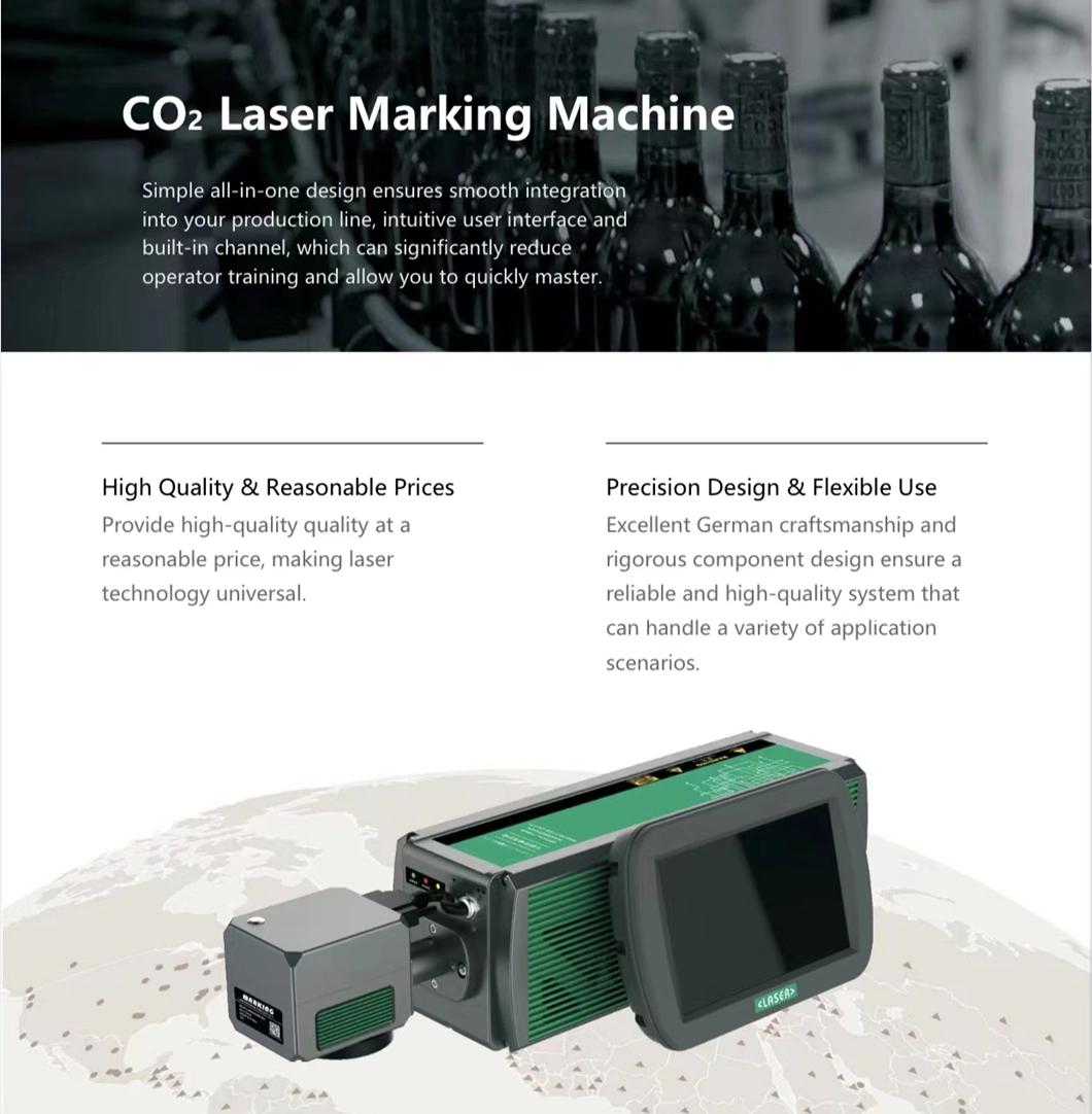 Lbc30 30W CO2 Laser Marking Machine for PVC/PPR/HDPE Pipe Fly Mode for Automatic Production Lines