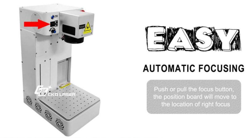 20/30/50W Fiber Laser Marking Machine for White Slivery Logo on Metal (Support Dxf, BMP, Dxp)