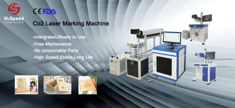 Factory Manufacturer Desktop Galvo CO2 Laser Marking Machine for Wood Plastic Marking