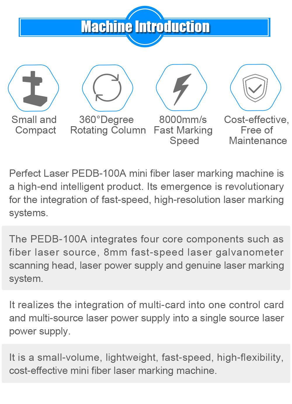 Portable Mini Fiber Laser Marking Machine for Metal Hard Plastics