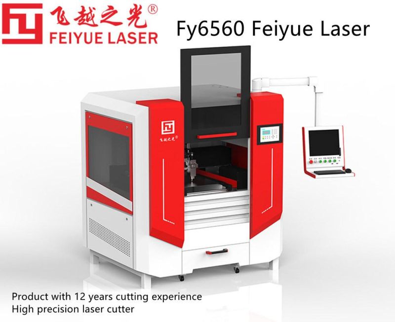 Fy6560 Feiyue Fiber Laser Cutter Machines High Precision Jewelry Gold CNC Ss Stainless Steel Aluminum Laser Cutting Machine with 12 Years Experience