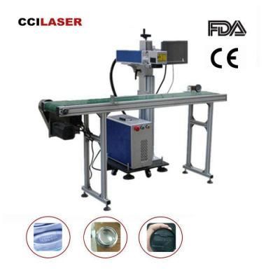 20W 30W 50W 60W 100W High Speed Raycus Jpt Ipg Flying Fiber Laser Marking Machine for Assembly Line