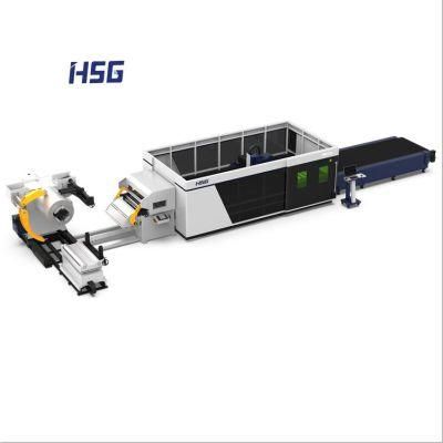 Metal Laser Cutting Machine Automatic Loading Unloading Galvanized Steel Plate Coil Sheet 3000W