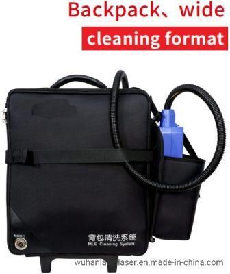 Hot Sale Backpack 100W Laser Cleaning Machine for Auto Parts Remove Rust Oil Painting