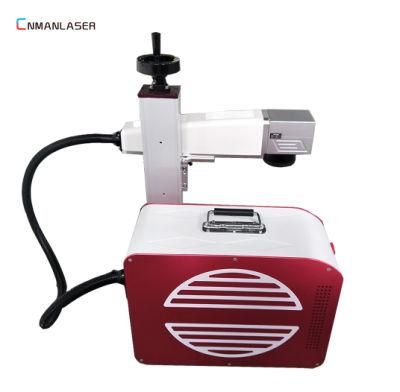 30W 50W Portable Laser Marking Machine for Stainless Steel Pipe Plastic