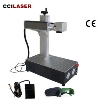 Fiber Laser Marking Machine with Rotary for Round Material