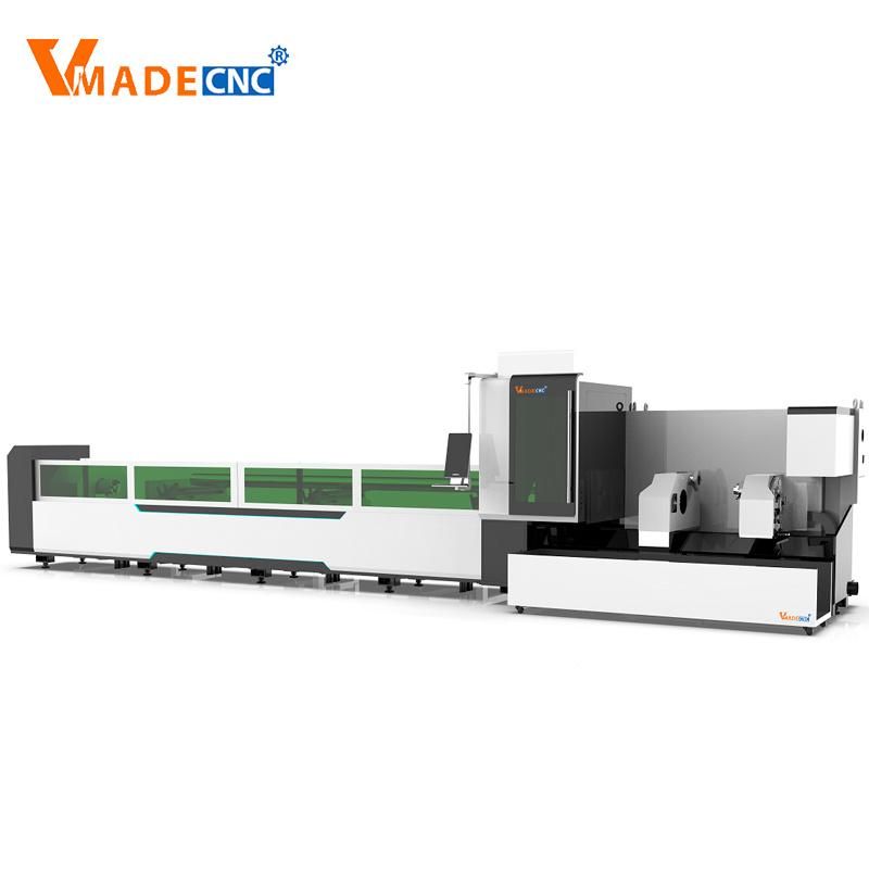 Stainless Steel / Aluminum / Brass Plate and Pipe Tube Fiber Laser Cutting Machine