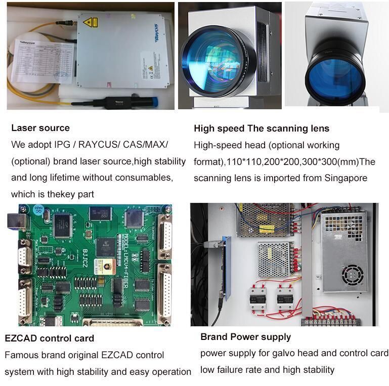 50 Watt Logo Printing Machine Laser Engraver Fiber Laser Marking Machine Price for Aluminum