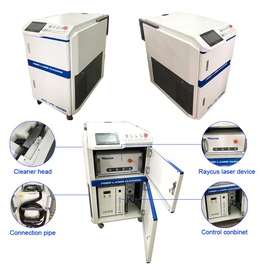 Mobile Laser Rust Removal Lower Power 50W/100W/200W Laser Cleaning Rust System