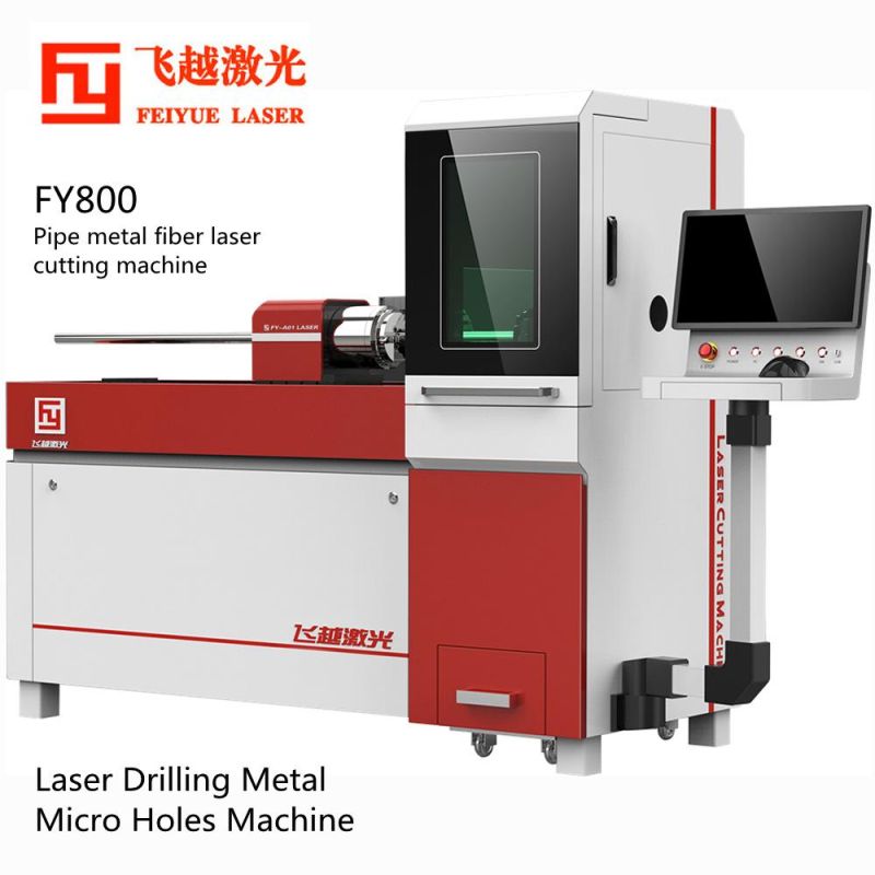 Fy800 Precision Laser Cutter Feiyue Laser Price Best 1000/1500 Watts CNC Tube Pipe Aluminum Ss Steel Metal Copper High Precision Fiber Laser Cutting Machines