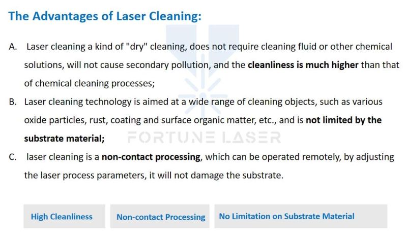 Easy to Use 100W Laser Pulsed Laser Cleaning Machine for Rust Removal Oxide Painting Coating