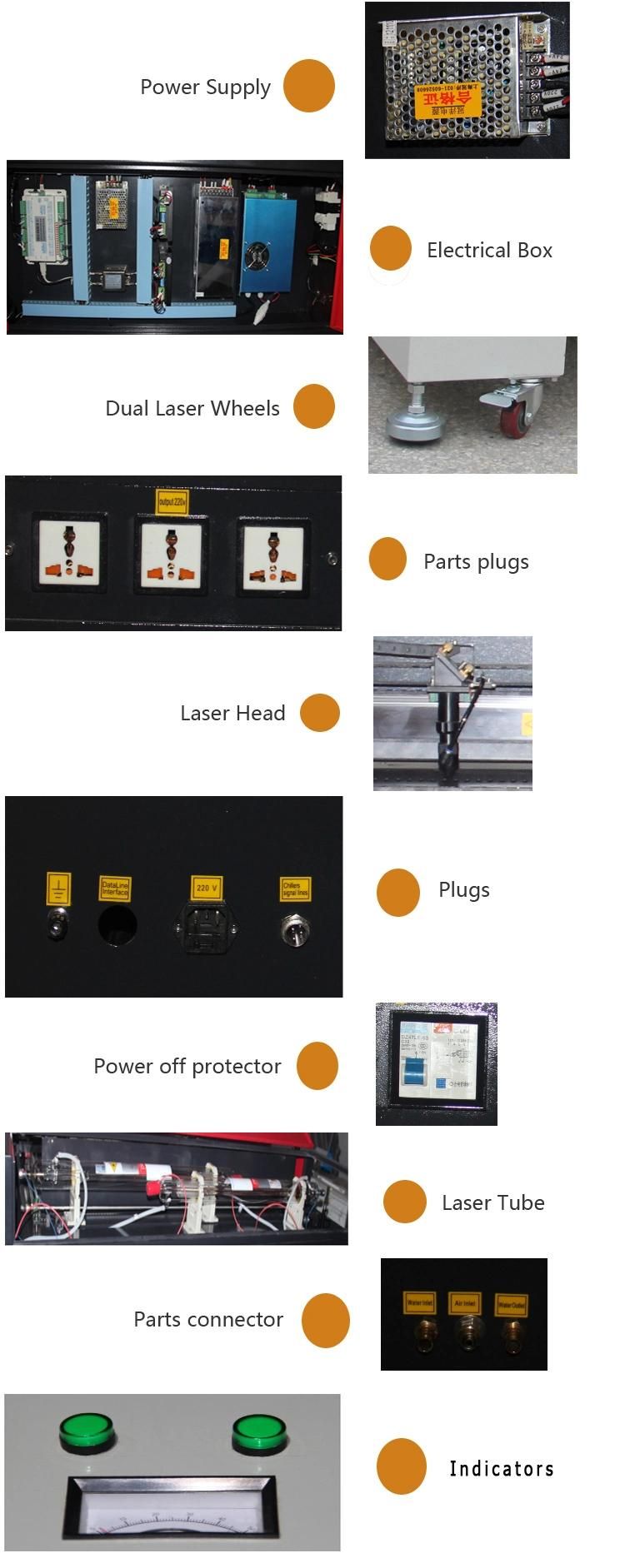 1610 Motorized Laser Carving Machine with Downwards Structure for Stone Granite Marble