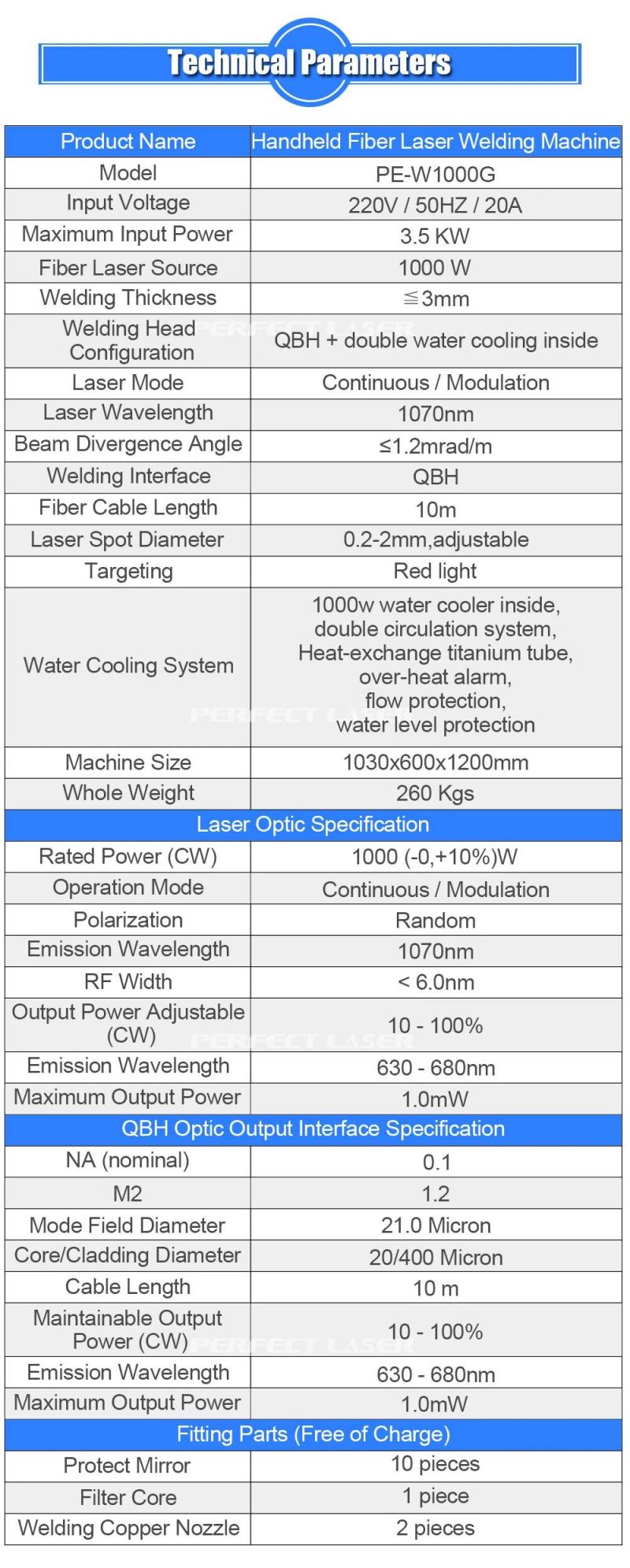 Handheld CNC Fiber Laser Welding Machine 1000W for Sale 1000W for Sale