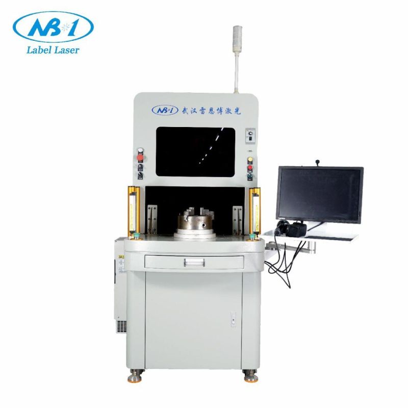 30W 50W 70W 100W Fiber Laser Marking Machine with Rotary Table