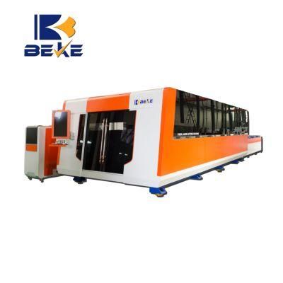 Double Workbench Closed Mild Steel Plate Fiber Laser Cutting Machine for Sale