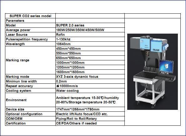 Super CO2 Metal Tube 3D Marking Machine for Fabric / Textile /Woven Labels/Paper /Wood/Stone/Acrylic/Leather