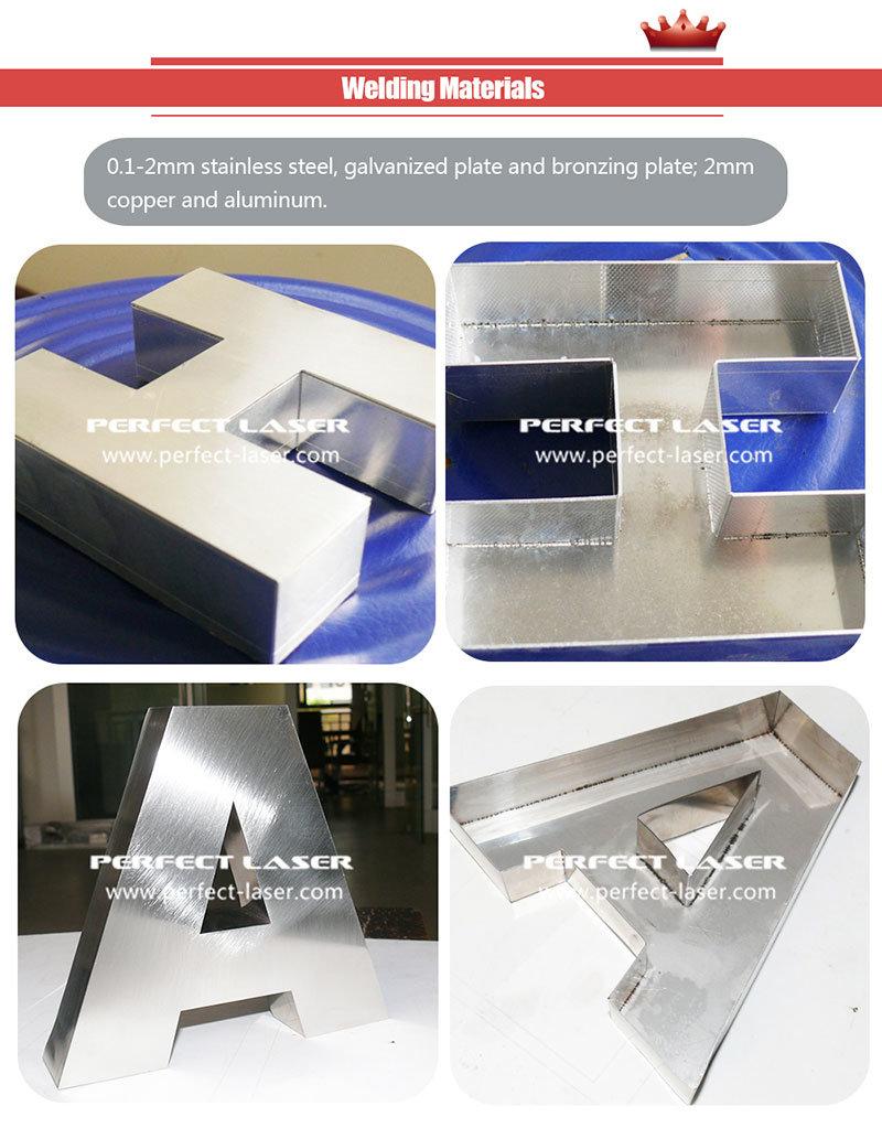 220W/ 300W/ 400W / 450W Aluminum / Stainless Steel Automatic Meta Channel L Letter Laser Welding Machine