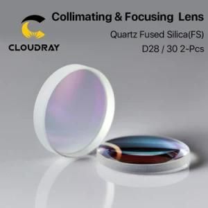 Cloudray 2PCS Focusing &amp; Collimating Lens Dia 28mm OEM Quartz Fused Silica Fiber Laser 1064nm