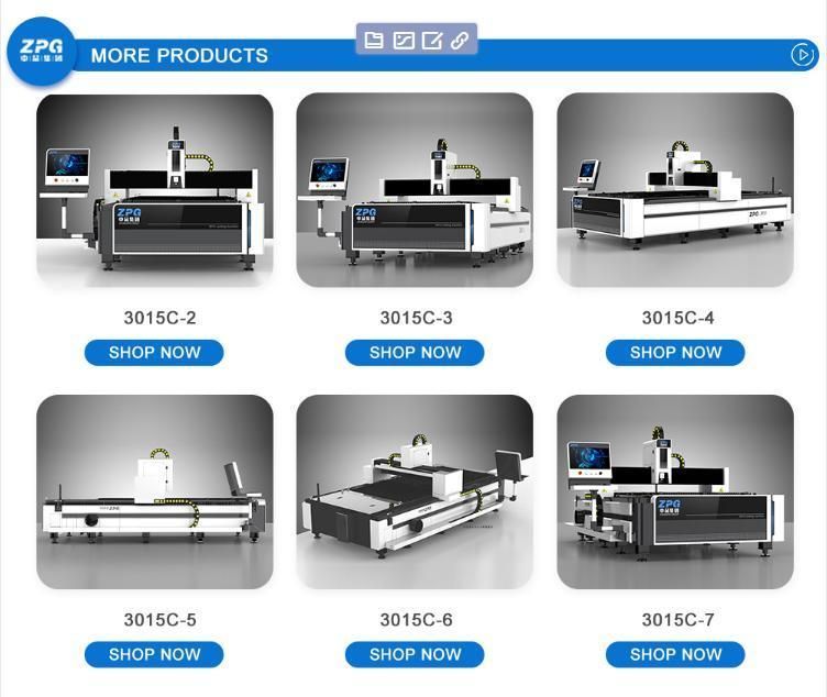 Tube&Sheet Dual Function Laser Cutting Machine Zpg-3000W Fiber Laser Cutting Machine