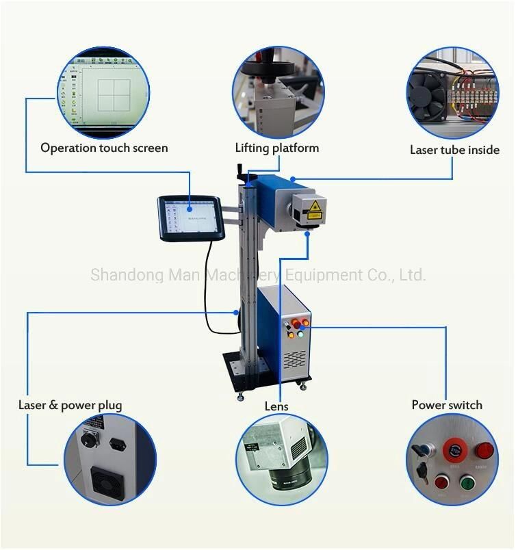 Fly Fiber Laser Marking Machine for Nameplate Casing/Packaging/Assembly Line
