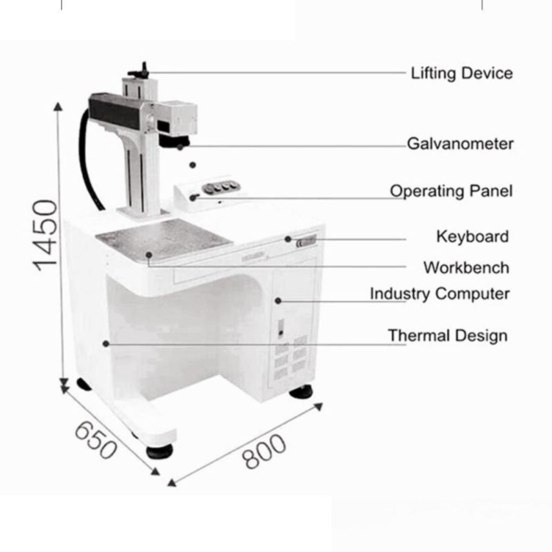 FM-30t 30W Raycus Laser Source Fiber Laser Marking Machine for Jewellery