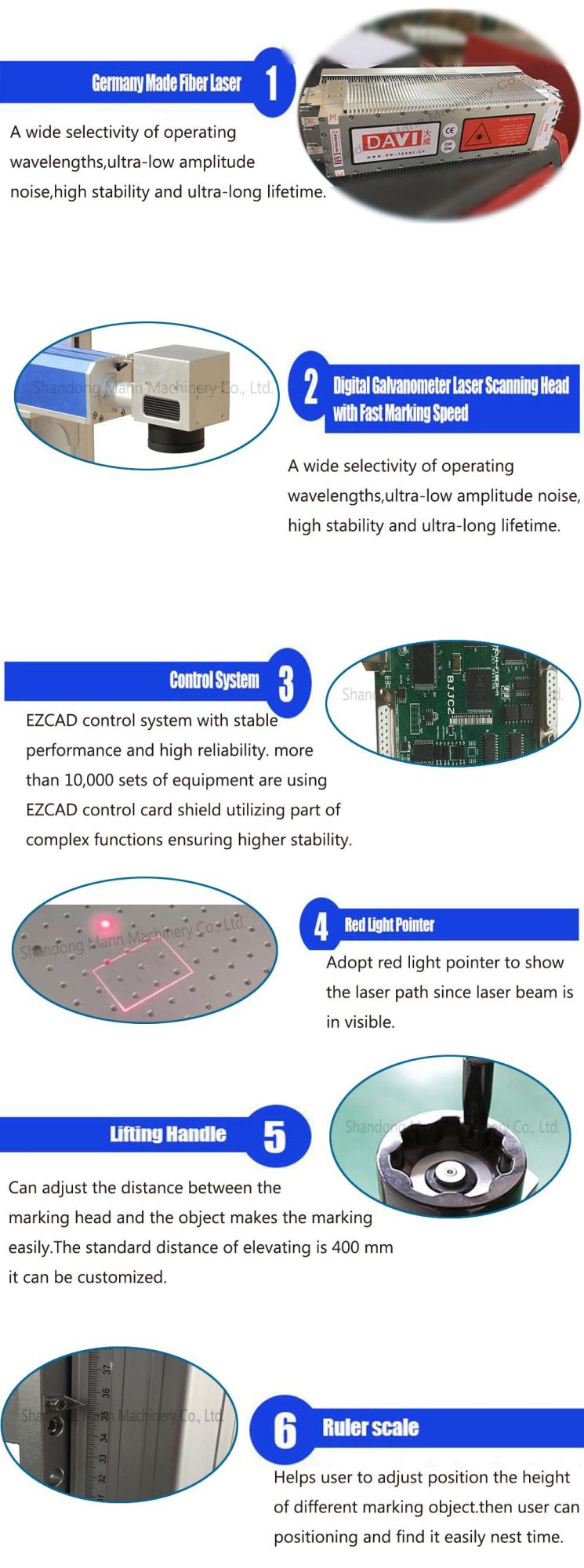 10W/ 20W/ 30W/ 50W Raycus/ Max/ Ipg Portable CO2 Laser Marking Printing Machine Price for Logo Printing on Nonmetal Material