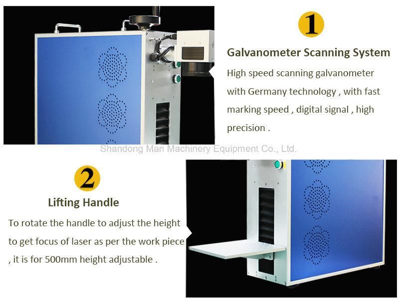 Portable Mini Type 20W 30W Fiber Laser Printing Marking Machine