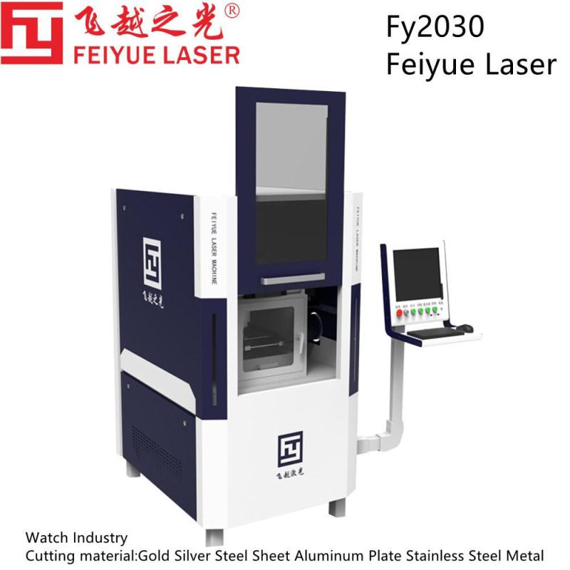 Fy2030 Watch Industry Feiyue Laser CNC High Precision Laser Cutting Machine Gold Silver Aluminum Plate Stainless Steel Best Laser Cutter for Small Business