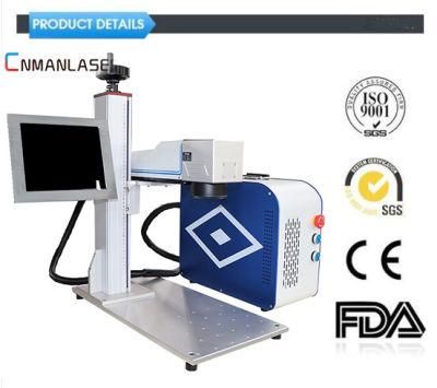 Best Seller 20W 30W 50W Fiber Laser Marking Machine for Logo Printing Craft Gifts Metal Plastic Pattern Mark with Computer
