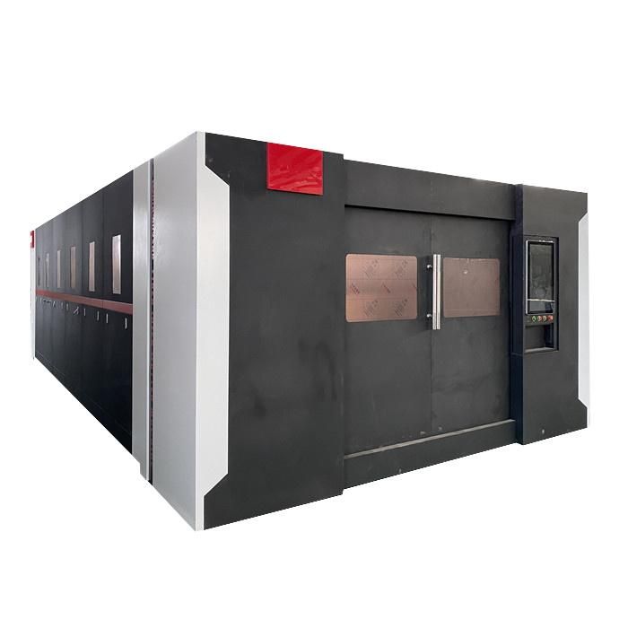 1000-3000W Steel Fiber Laser Cutting Machine with Climbing Type Exchange Platform