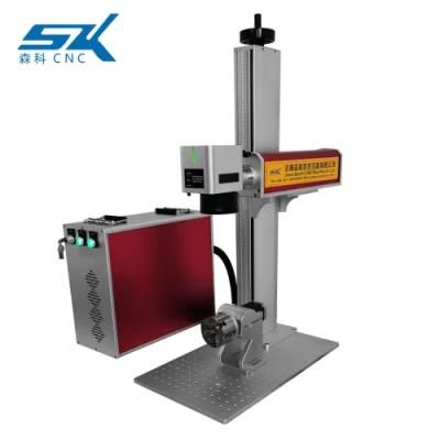 Raycus 20W 50W 100W Mopa Color Metal Plastic Laser Engraver Marker Ss Fiber Laser Engraving Machine with Rotary