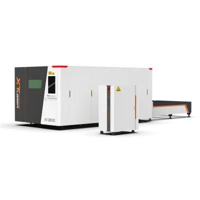 4000W Sheet Metal Fiber Laser Cutting Machines with Metal Cover