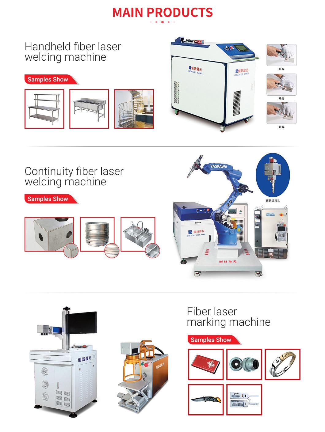 50um/100um Biomedicine Chuangxin Wooden Box China Automatic Robot Fiber Laser Welding Machine CS1500 CS2000 CS3000 CS6000