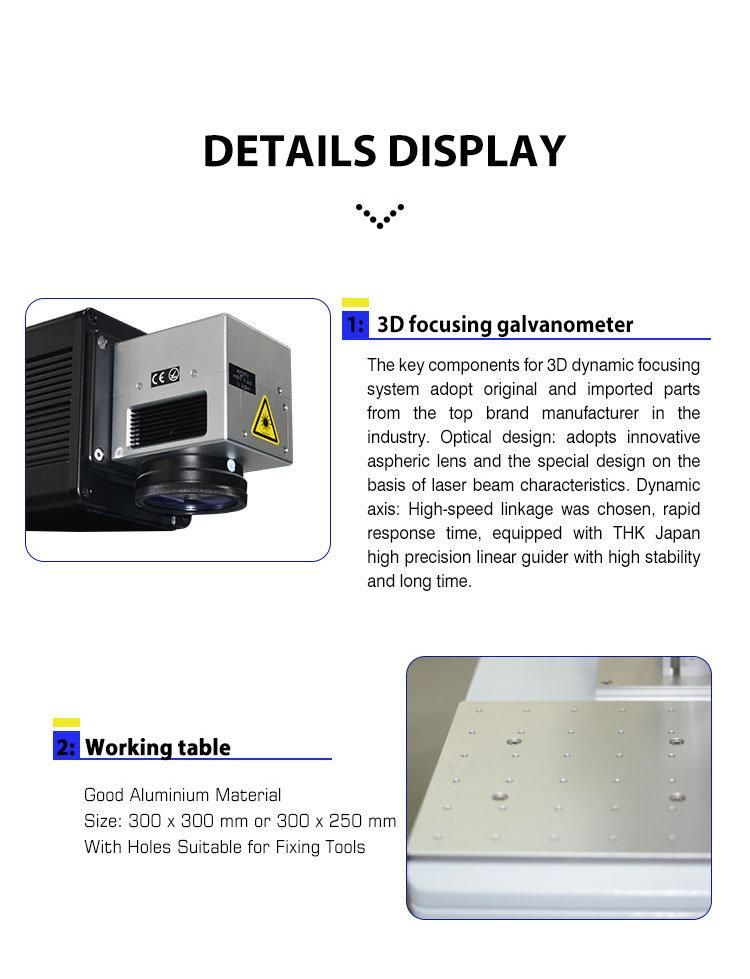 30W Fiber Laser Marking Machine for Barcode/ABS PVC Laser Engraving/iPhone Logo Marking