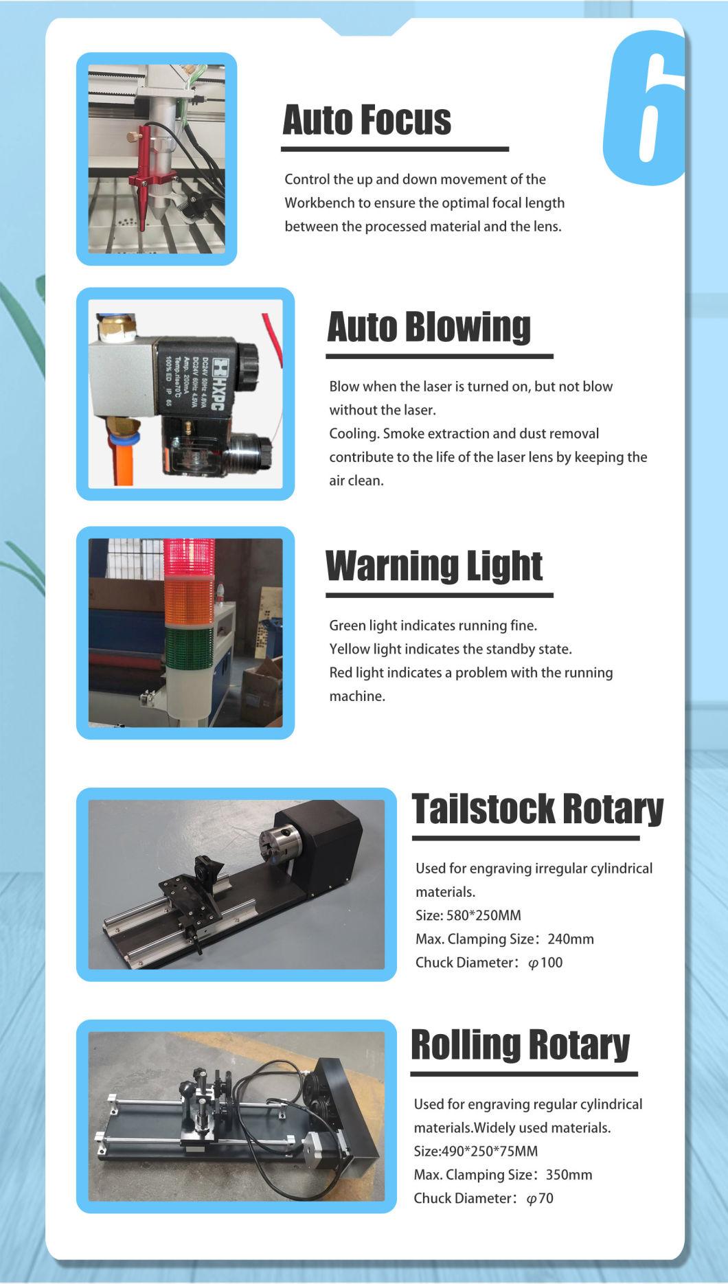 1390 6090 CNC Laser Engraver Cutter Engraving Cutting Machine for Wood Acrylic Plywood Cutting Engraving