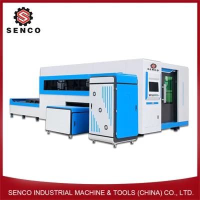 High Quality Protective Cover &amp; Fast Speed Exchange Platform 6kw Fiber Laser Cutting Machine